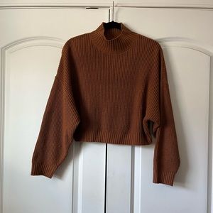 Cozy Brown Shein Turtleneck Pullover Sweater